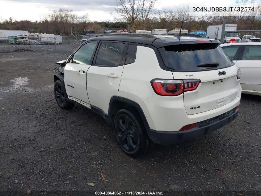 2018 Jeep Compass Altitude 4X4 VIN: 3C4NJDBB8JT432574 Lot: 40864062