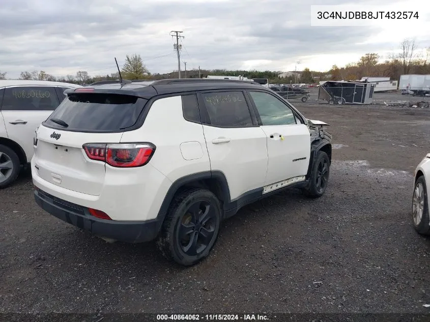 2018 Jeep Compass Altitude 4X4 VIN: 3C4NJDBB8JT432574 Lot: 40864062