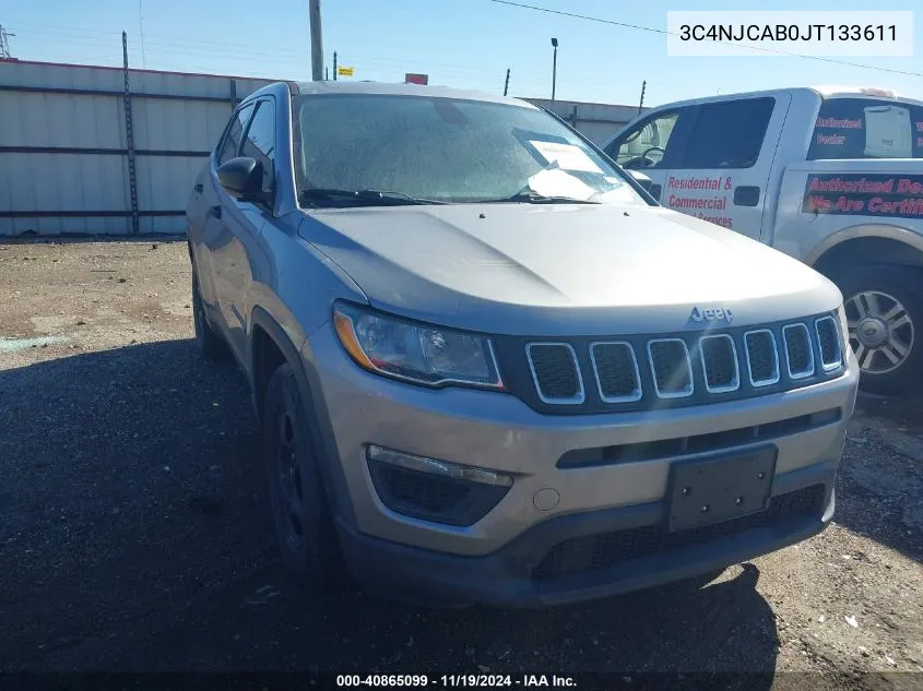 2018 Jeep Compass Sport Fwd VIN: 3C4NJCAB0JT133611 Lot: 40865099