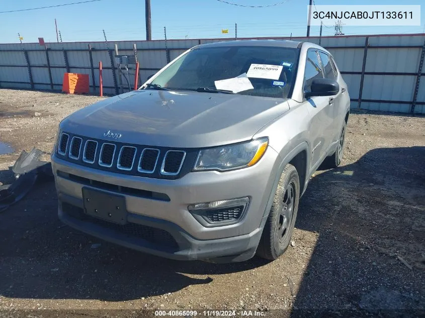 2018 Jeep Compass Sport Fwd VIN: 3C4NJCAB0JT133611 Lot: 40865099