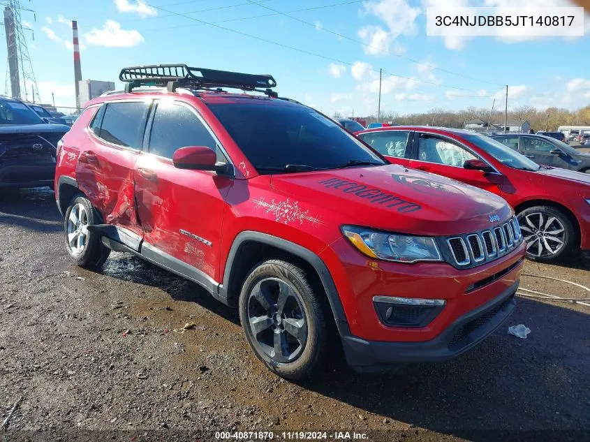 2018 Jeep Compass Latitude 4X4 VIN: 3C4NJDBB5JT140817 Lot: 40871870