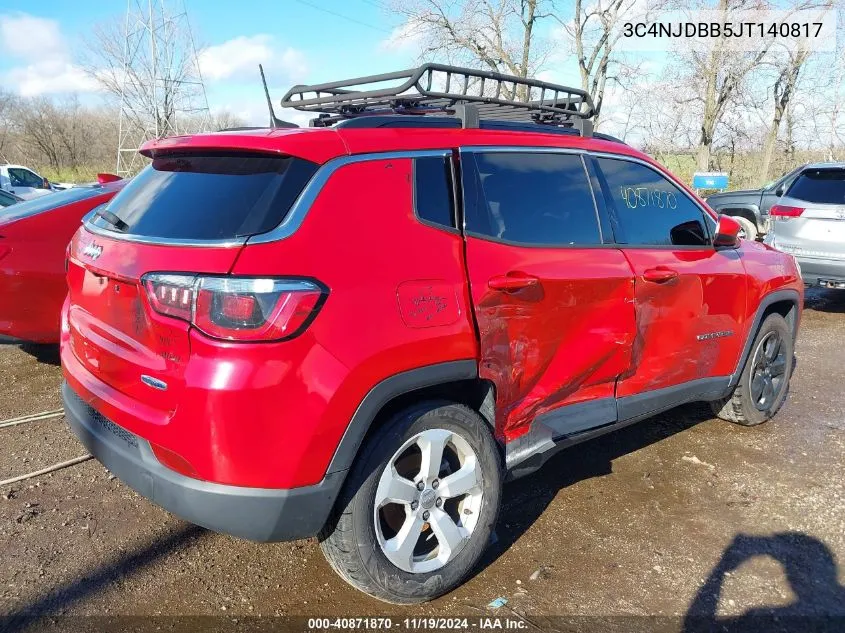 2018 Jeep Compass Latitude 4X4 VIN: 3C4NJDBB5JT140817 Lot: 40871870