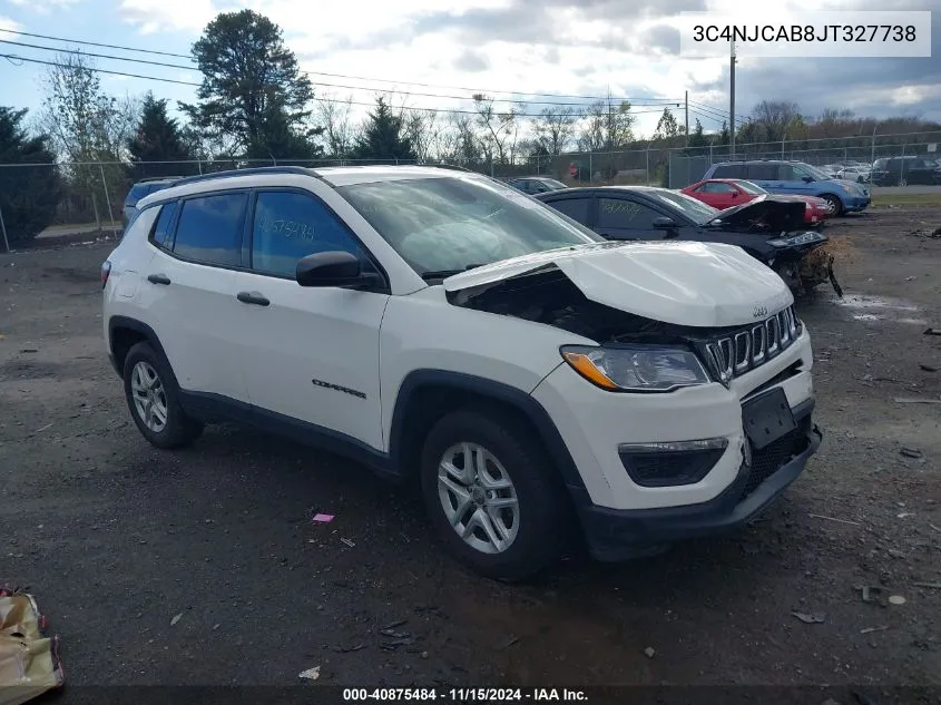 2018 Jeep Compass Sport Fwd VIN: 3C4NJCAB8JT327738 Lot: 40875484