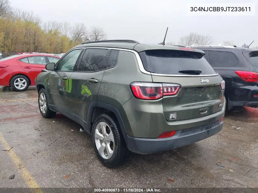 2018 Jeep Compass Latitude Fwd VIN: 3C4NJCBB9JT233611 Lot: 40890673