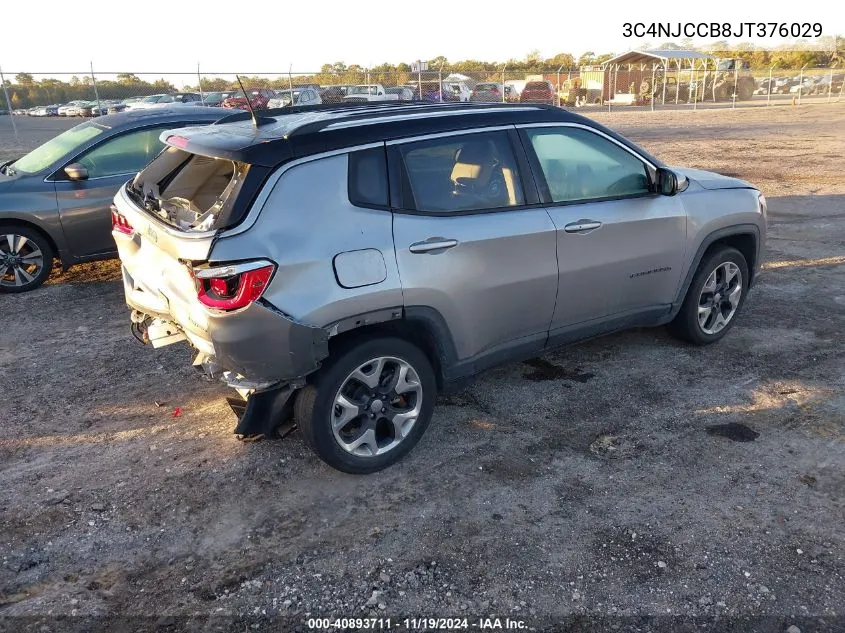 2018 Jeep Compass Limited Fwd VIN: 3C4NJCCB8JT376029 Lot: 40893711