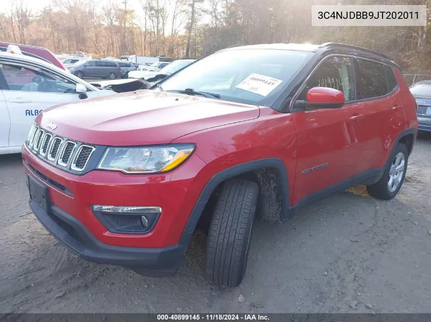 2018 Jeep Compass Latitude 4X4 VIN: 3C4NJDBB9JT202011 Lot: 40899145