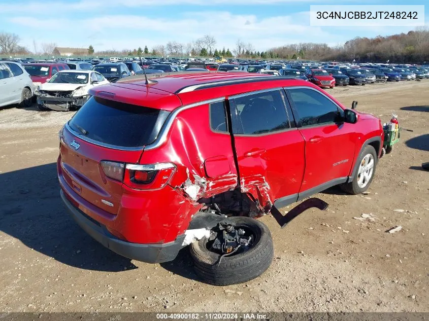 2018 Jeep Compass Latitude Fwd VIN: 3C4NJCBB2JT248242 Lot: 40900182