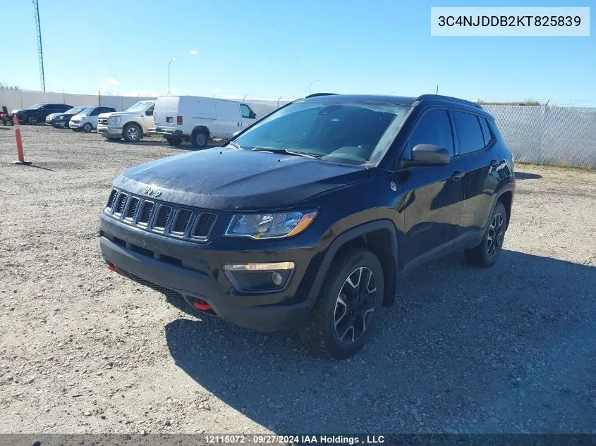 2019 Jeep Compass Trailhawk VIN: 3C4NJDDB2KT825839 Lot: 12115072