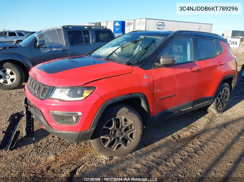 2019 Jeep Compass Trailhawk VIN: 3C4NJDDB6KT789296 Lot: 12130166