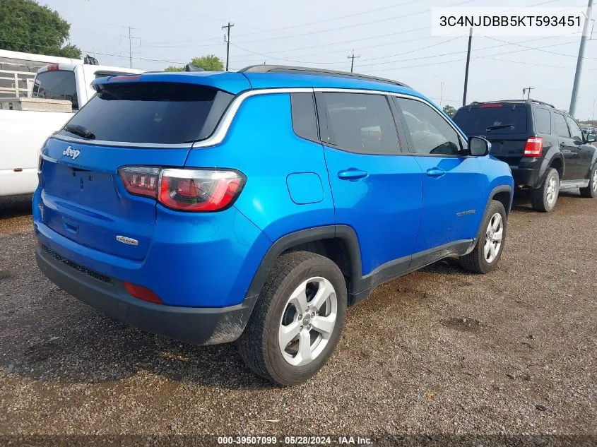 3C4NJDBB5KT593451 2019 Jeep Compass Latitude 4X4