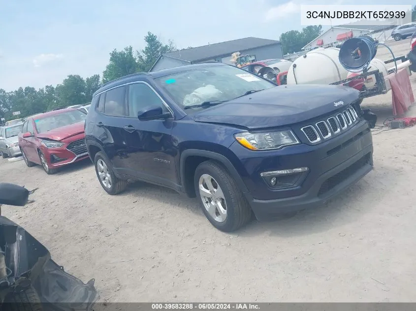 2019 Jeep Compass Latitude 4X4 VIN: 3C4NJDBB2KT652939 Lot: 39583288