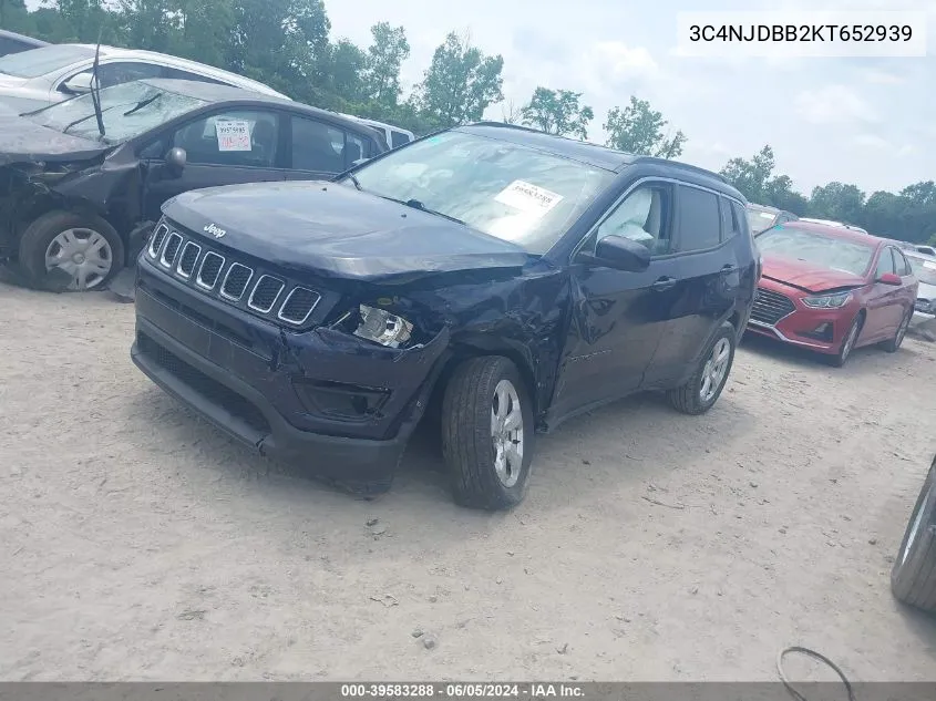 2019 Jeep Compass Latitude 4X4 VIN: 3C4NJDBB2KT652939 Lot: 39583288