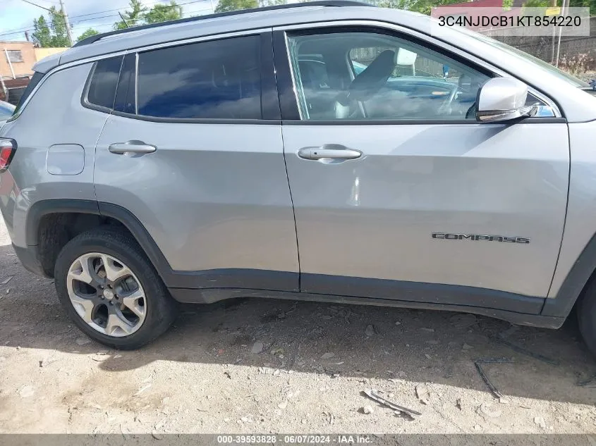 2019 Jeep Compass Limited 4X4 VIN: 3C4NJDCB1KT854220 Lot: 39593828