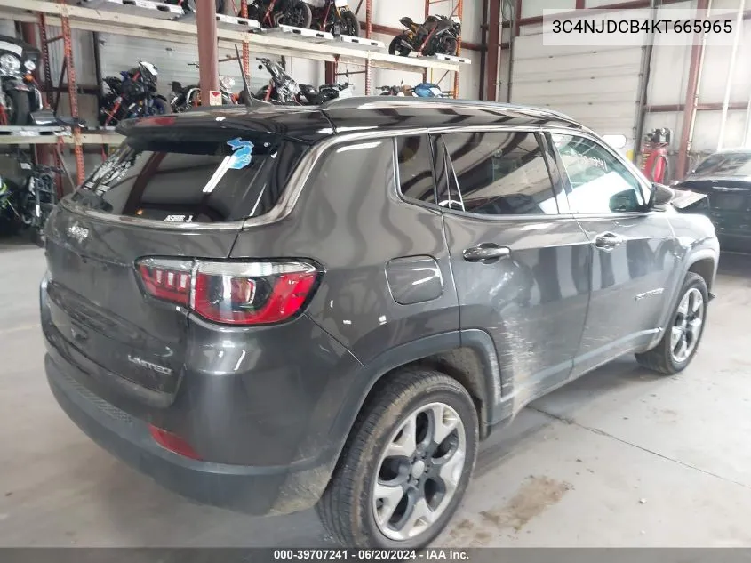 3C4NJDCB4KT665965 2019 Jeep Compass Limited 4X4