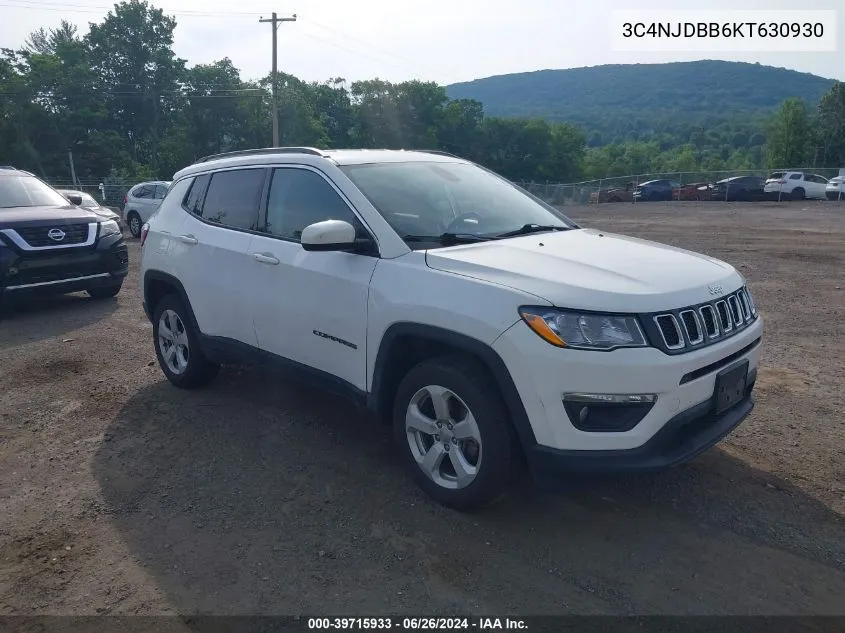 2019 Jeep Compass Latitude 4X4 VIN: 3C4NJDBB6KT630930 Lot: 39715933