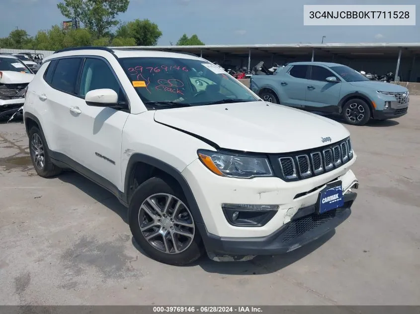 2019 Jeep Compass Sun And Wheel Fwd VIN: 3C4NJCBB0KT711528 Lot: 39769146