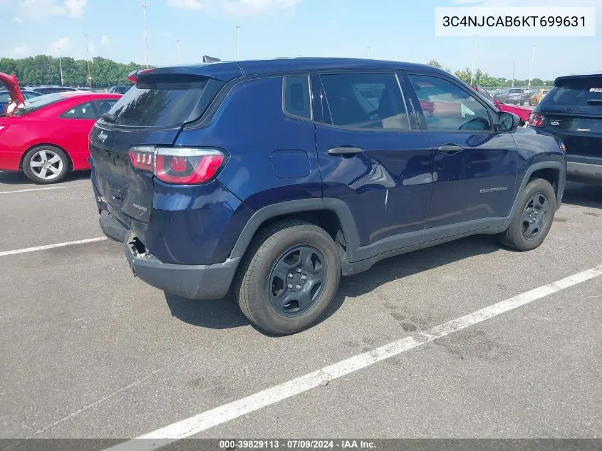 3C4NJCAB6KT699631 2019 Jeep Compass Sport Fwd