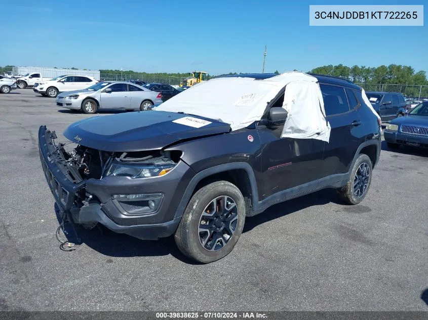 2019 Jeep Compass Trailhawk 4X4 VIN: 3C4NJDDB1KT722265 Lot: 39838625