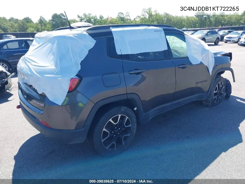 2019 Jeep Compass Trailhawk 4X4 VIN: 3C4NJDDB1KT722265 Lot: 39838625