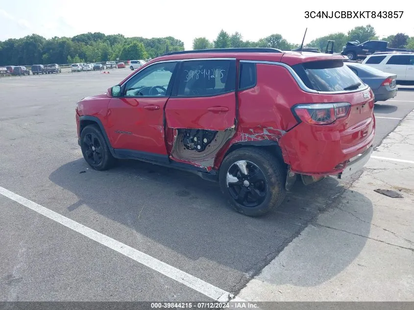 2019 Jeep Compass Latitude Fwd VIN: 3C4NJCBBXKT843857 Lot: 39844215