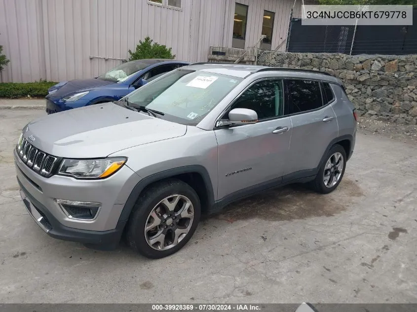 2019 Jeep Compass Limited Fwd VIN: 3C4NJCCB6KT679778 Lot: 39928369