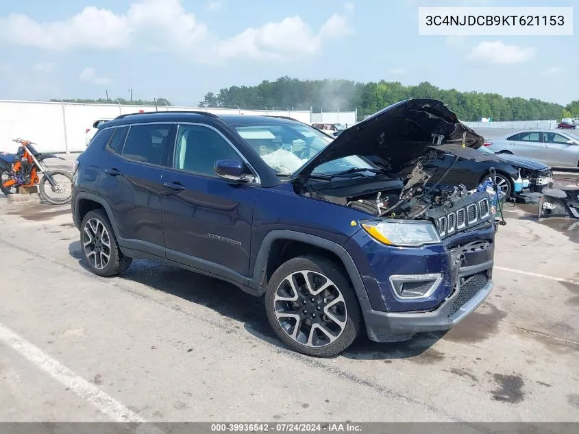 2019 Jeep Compass Limited 4X4 VIN: 3C4NJDCB9KT621153 Lot: 39936542