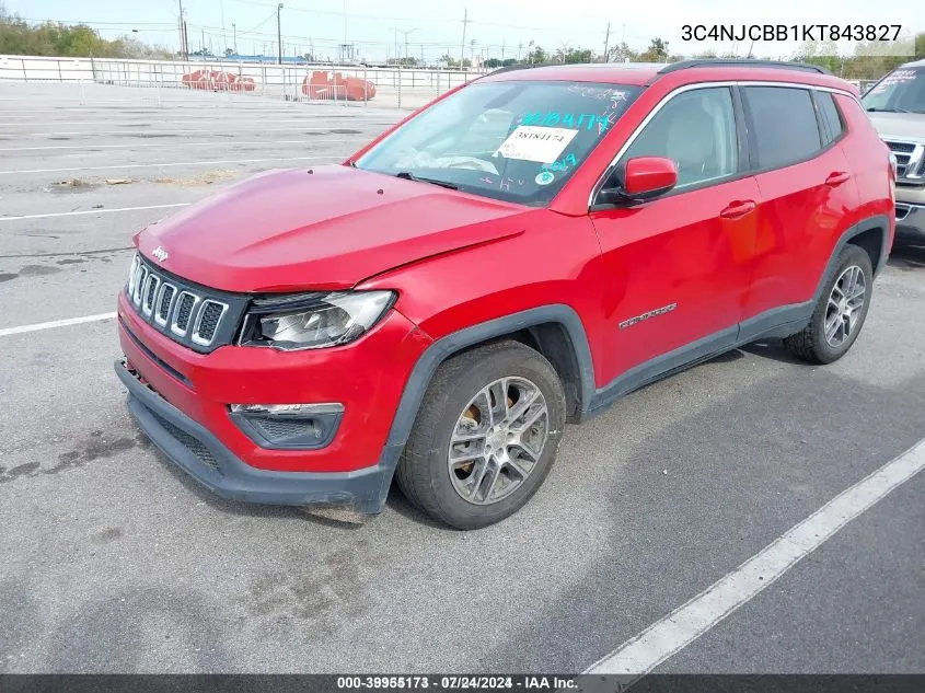 2019 Jeep Compass Sun And Wheel Fwd VIN: 3C4NJCBB1KT843827 Lot: 39955173