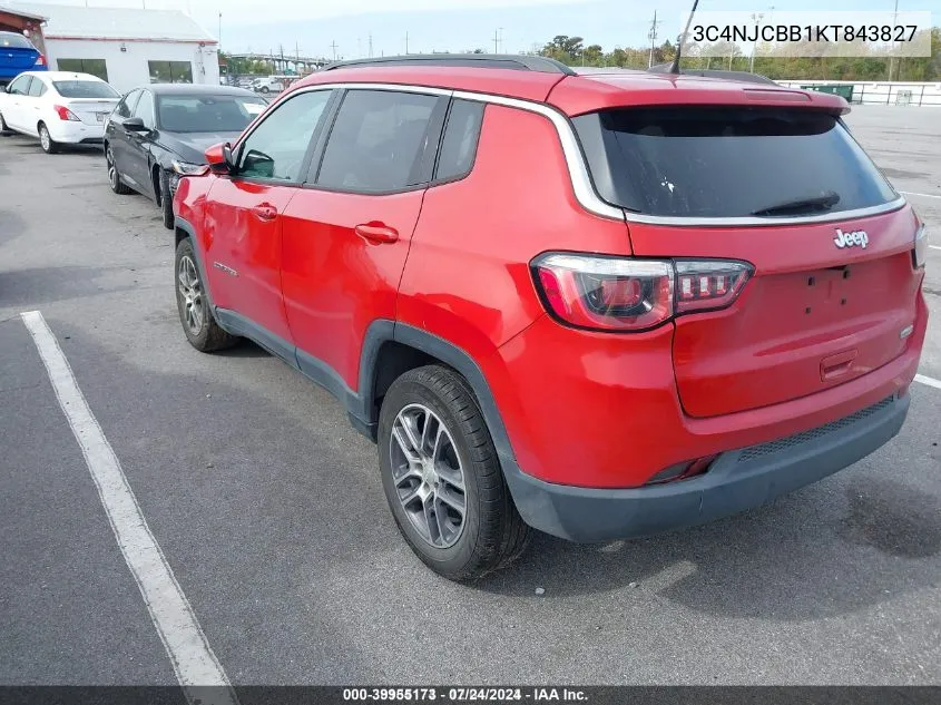 2019 Jeep Compass Sun And Wheel Fwd VIN: 3C4NJCBB1KT843827 Lot: 39955173