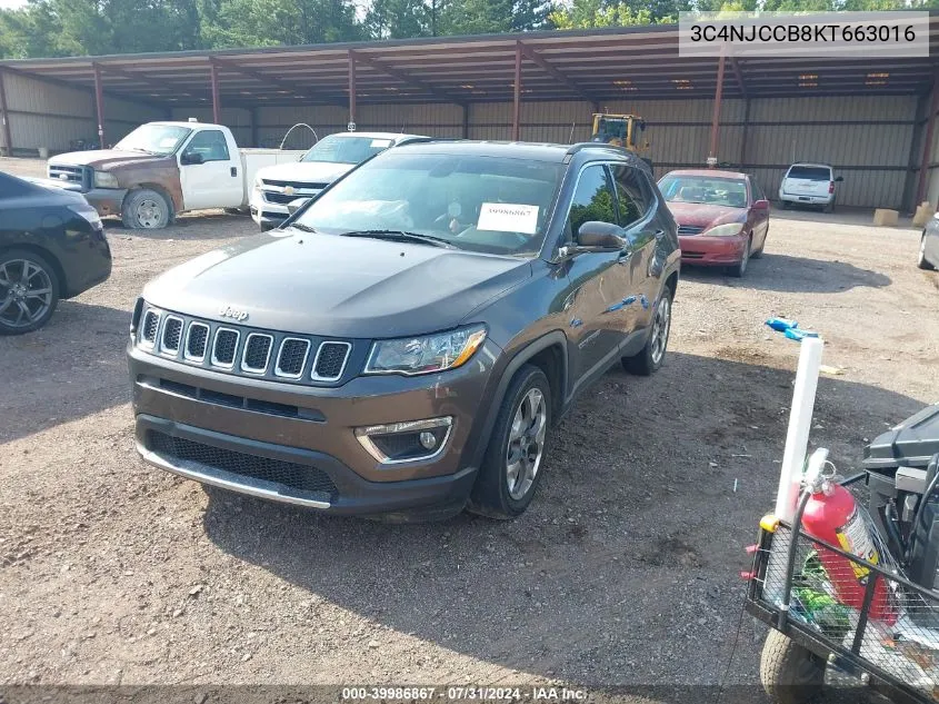 3C4NJCCB8KT663016 2019 Jeep Compass Limited Fwd