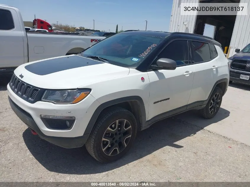 2019 Jeep Compass Trailhawk 4X4 VIN: 3C4NJDDB9KT618137 Lot: 40013540