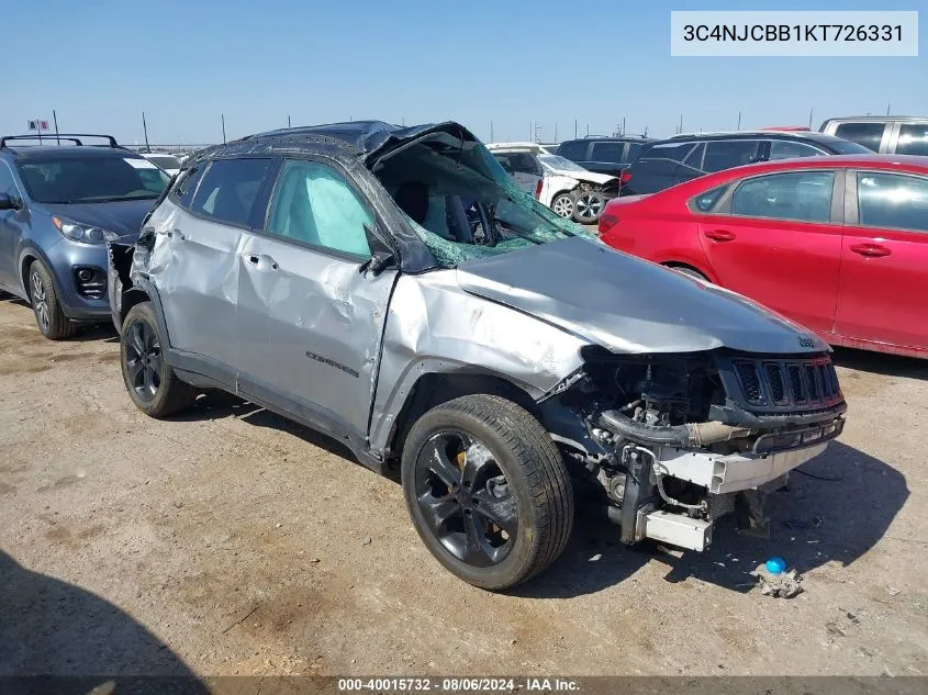 2019 Jeep Compass Altitude Fwd VIN: 3C4NJCBB1KT726331 Lot: 40015732