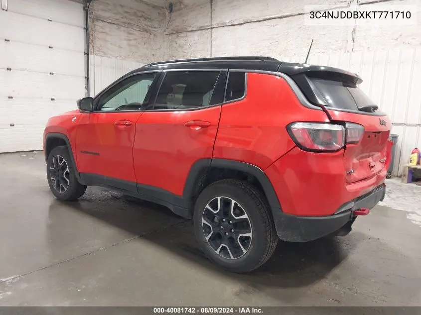 2019 Jeep Compass Trailhawk 4X4 VIN: 3C4NJDDBXKT771710 Lot: 40081742