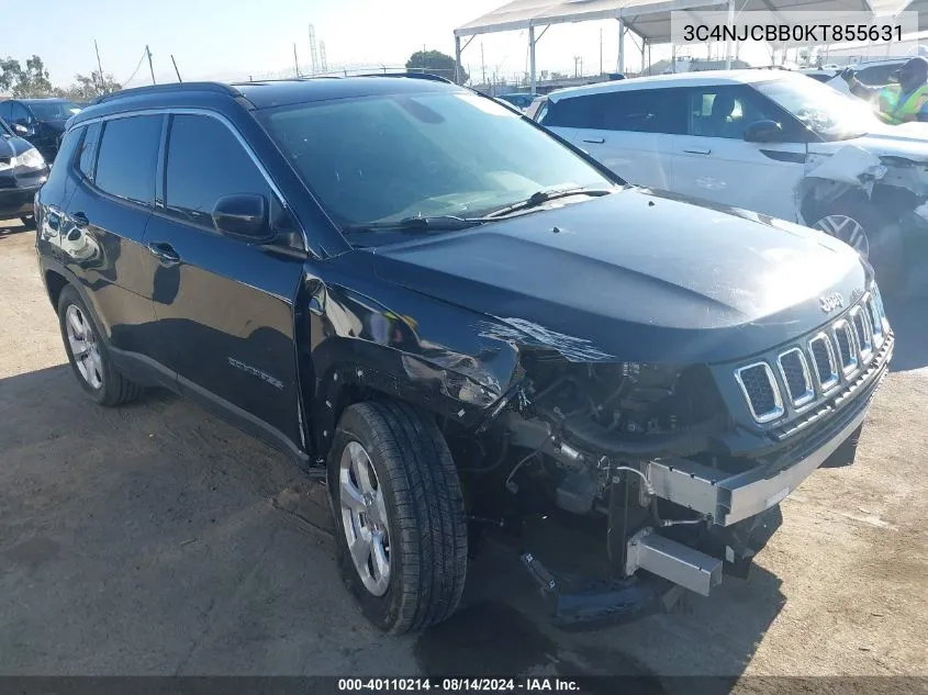 2019 Jeep Compass Latitude Fwd VIN: 3C4NJCBB0KT855631 Lot: 40110214