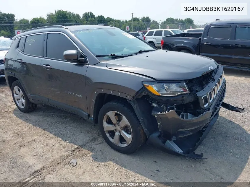 2019 Jeep Compass Latitude 4X4 VIN: 3C4NJDBB3KT629167 Lot: 40117094