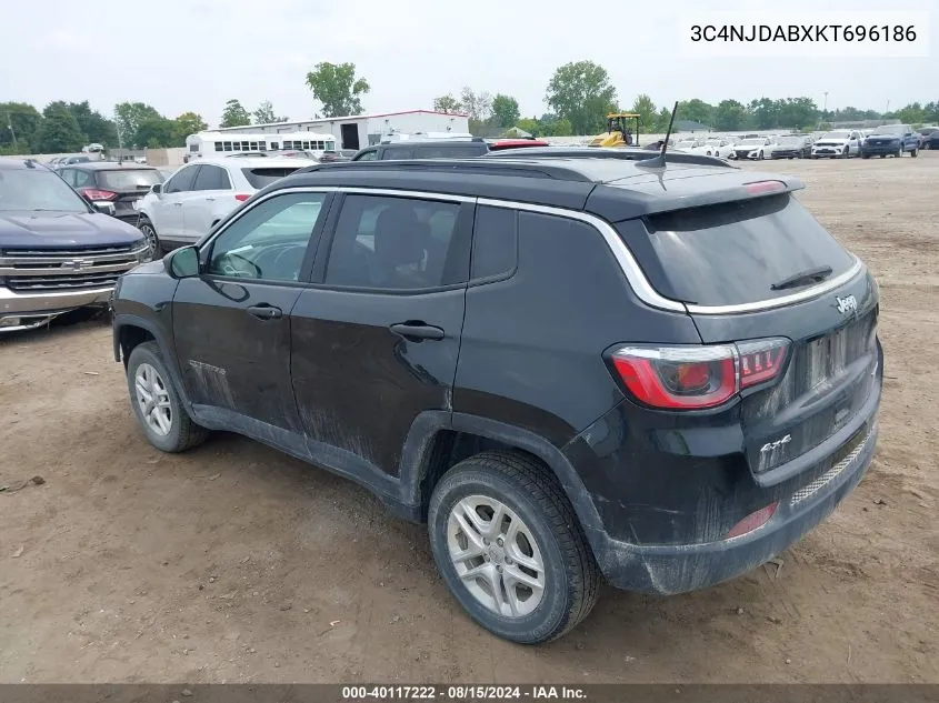 3C4NJDABXKT696186 2019 Jeep Compass Sport 4X4