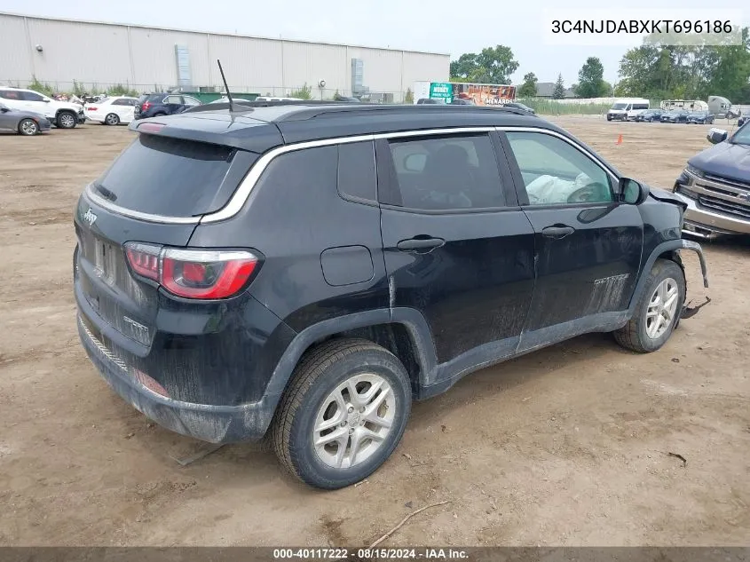 3C4NJDABXKT696186 2019 Jeep Compass Sport 4X4