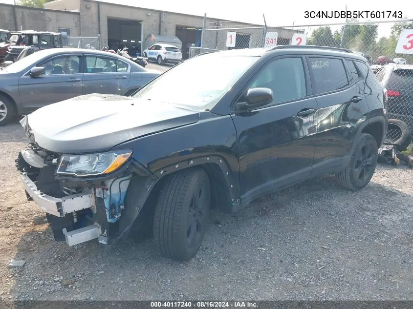 2019 Jeep Compass Altitude 4X4 VIN: 3C4NJDBB5KT601743 Lot: 40117240