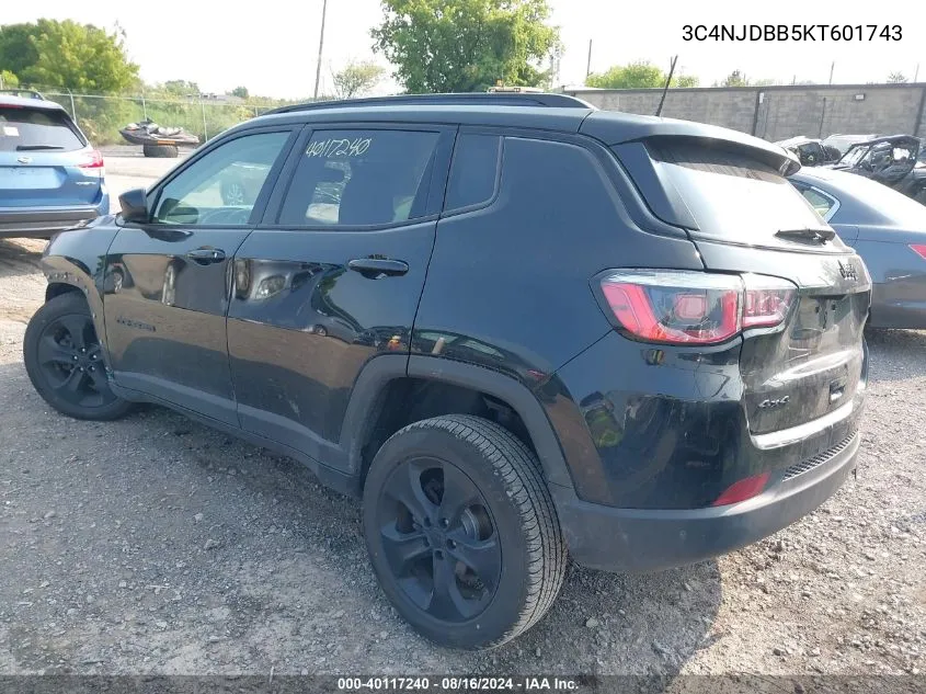 2019 Jeep Compass Altitude 4X4 VIN: 3C4NJDBB5KT601743 Lot: 40117240