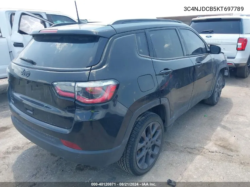 2019 Jeep Compass Limited VIN: 3C4NJDCB5KT697789 Lot: 40120871