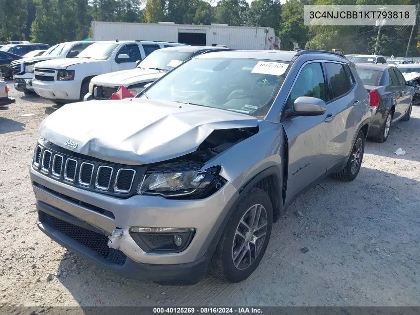 2019 Jeep Compass Sun And Wheel Fwd VIN: 3C4NJCBB1KT793818 Lot: 40125269