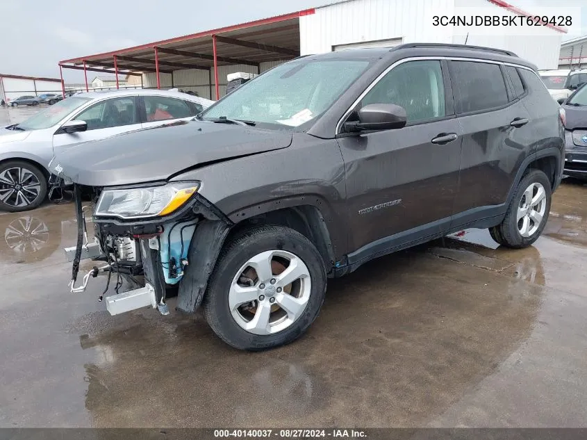 2019 Jeep Compass Latitude 4X4 VIN: 3C4NJDBB5KT629428 Lot: 40140037