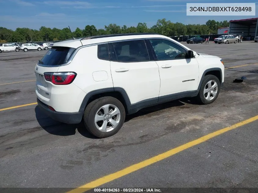 2019 Jeep Compass Latitude 4X4 VIN: 3C4NJDBBXKT628498 Lot: 40194263