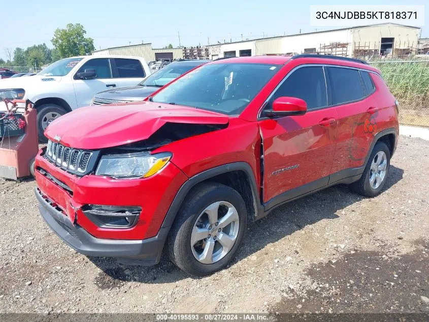 2019 Jeep Compass Latitude 4X4 VIN: 3C4NJDBB5KT818371 Lot: 40195593