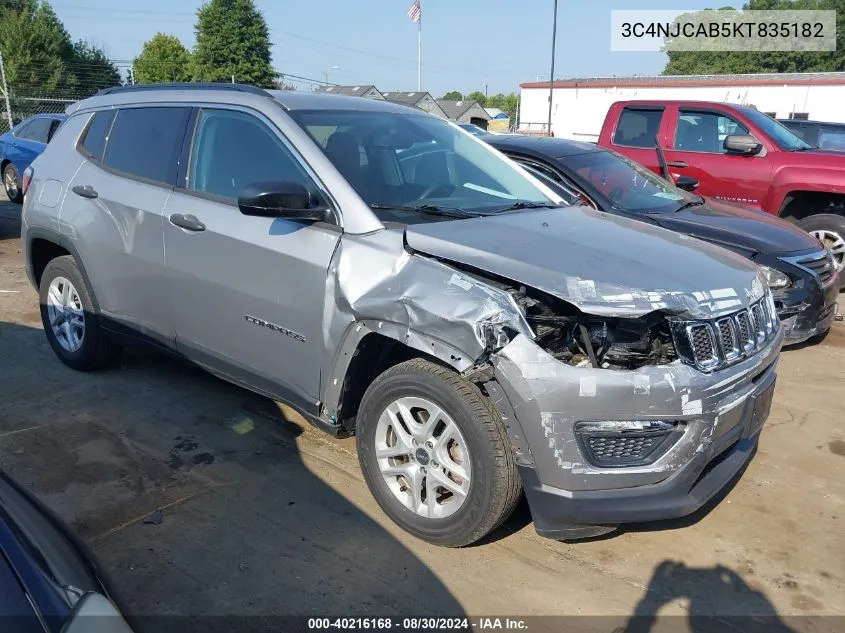 3C4NJCAB5KT835182 2019 Jeep Compass Sport Fwd