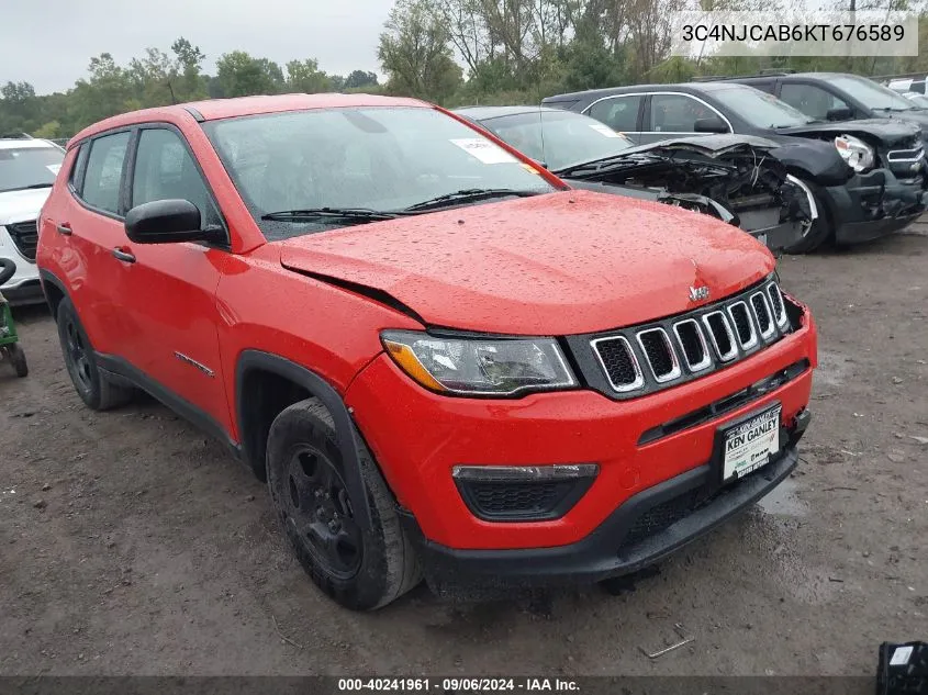 3C4NJCAB6KT676589 2019 Jeep Compass Sport Fwd