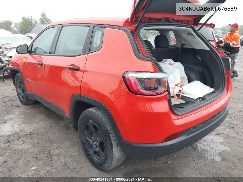 3C4NJCAB6KT676589 2019 Jeep Compass Sport Fwd