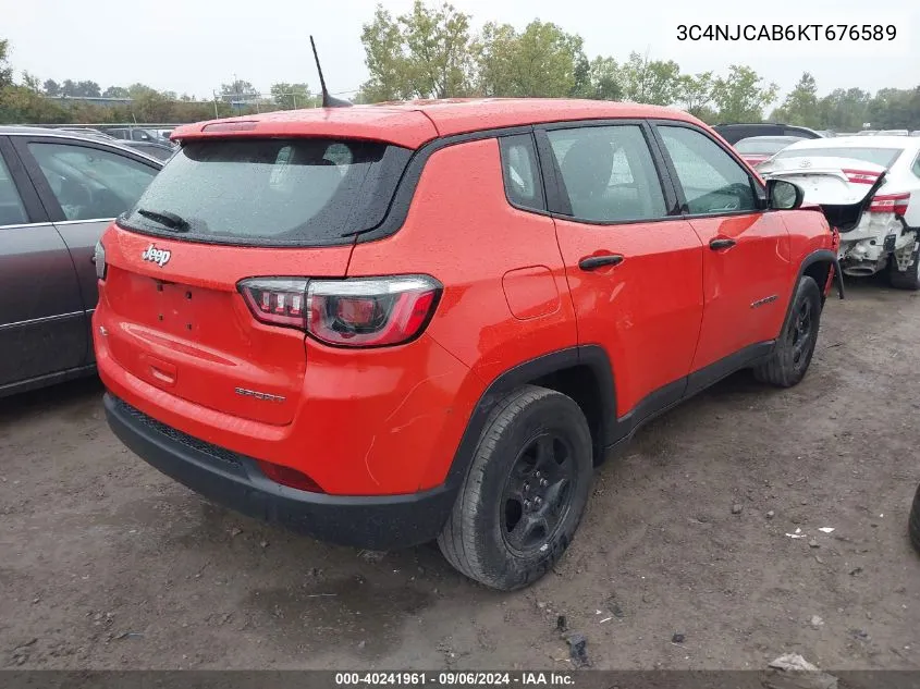 3C4NJCAB6KT676589 2019 Jeep Compass Sport Fwd