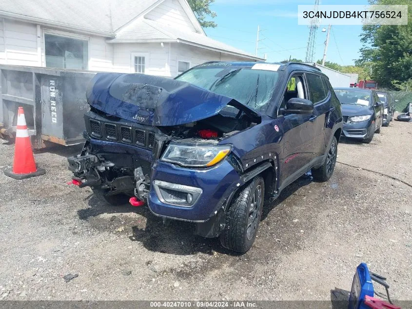 2019 Jeep Compass Trailhawk 4X4 VIN: 3C4NJDDB4KT756524 Lot: 40247010