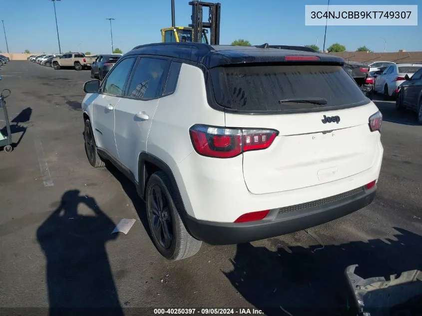 2019 Jeep Compass Altitude Fwd VIN: 3C4NJCBB9KT749307 Lot: 40250397