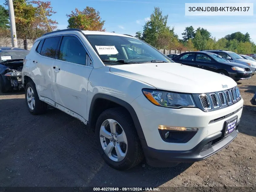 2019 Jeep Compass Latitude 4X4 VIN: 3C4NJDBB4KT594137 Lot: 40270849